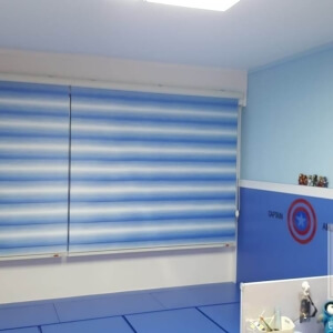 Blue Korean Rainbow Blinds for children's bedroom