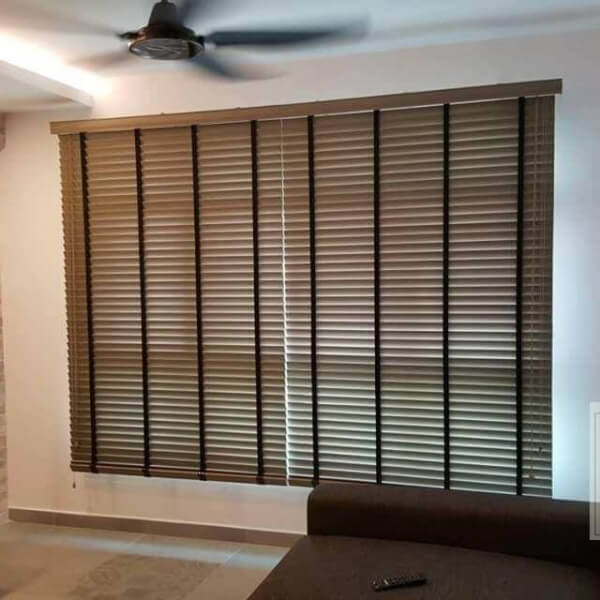 wooden window blinds