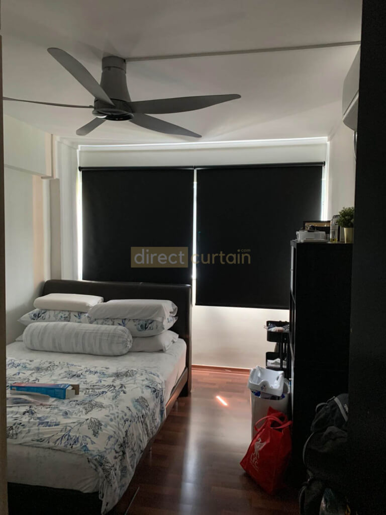 Blackout Roller Blind Midnight Black 1 - East Singapore