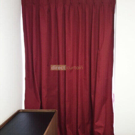 Blackout Curtain – Weave Ruby Red closed-watermark