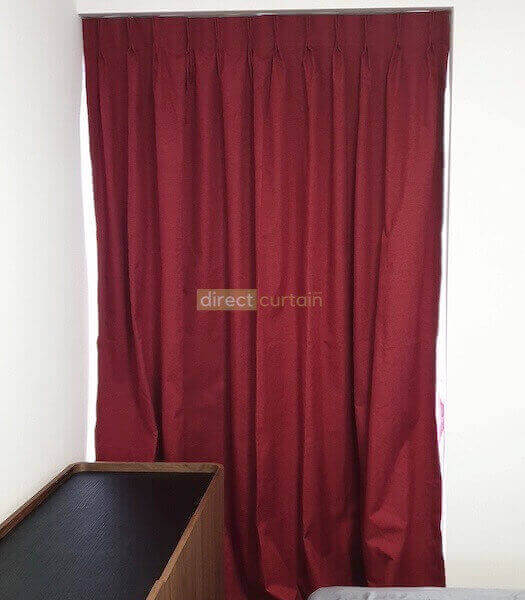 Blackout Curtain – Weave Ruby Red closed-watermark
