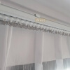 Day Curtain – Raindrop White hung on premium smooth tracks-watermark