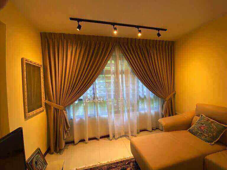 Dim-out Curtain – Tex Tan Beige reflect beautiful warm light in Living Room