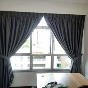 Dim-out Night Curtain – Stitch Pebble Grey in Tampines Singapore
