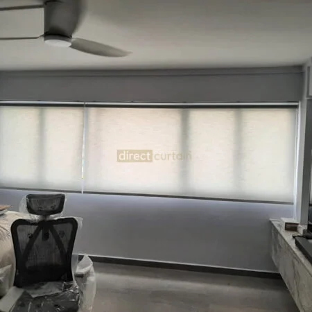 Semi-Sheer Series Basic Roller Blinds living room bukit batok