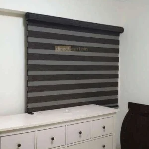 Korean-Zebra-Combi-Blind-–-Blackout-Oxford-Black-Brown-study-room