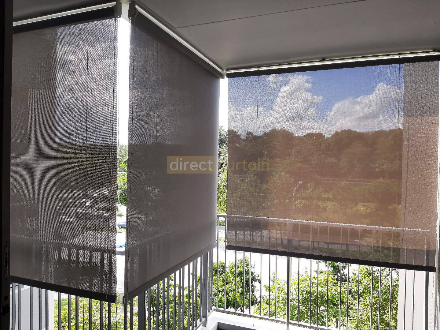 Outdoor Roller Blind – Grey | Direct Curtain