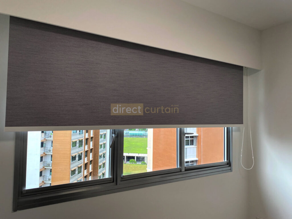 Blackout Roller Blind Oxford Grey Direct Curtain