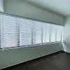 Stunning white venetian blinds with white nylon ladder tapes