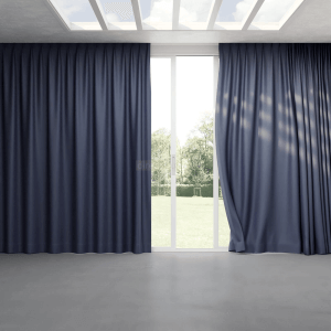 Acacia Curtain Fabric Vital Collection 05-Navy Marketing Shot 6