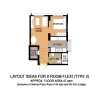 2 Room Flexi Type 2 (1) HDB BTO Curtain Package Layout - Fernvale Dew