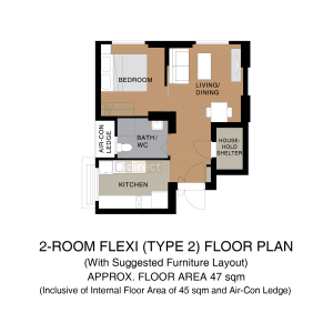 2 Room Flexi Type 2 - HDB BTO Yishun Glen-watermark