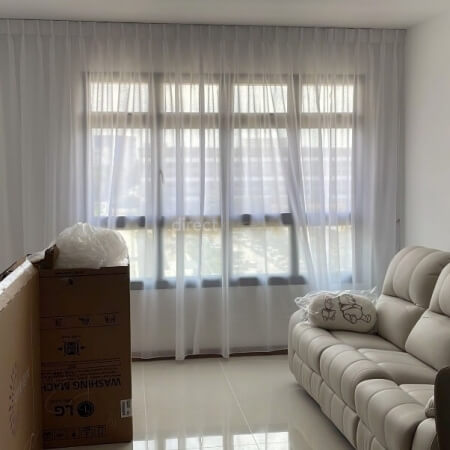 HDB BTO Curtain Package - Kim Keat Beacon - 4 Room - Living Room