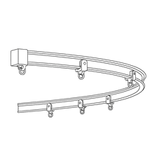 curtain curve track I rail