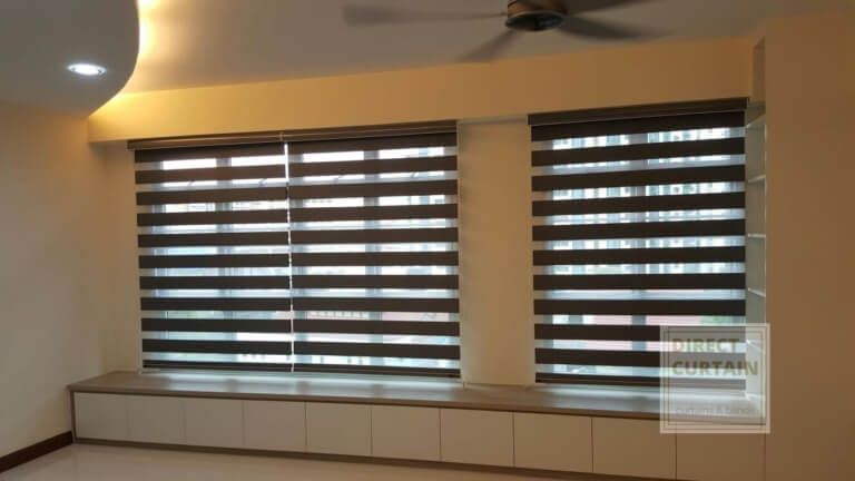 korean rainbow blinds in living room Singapore
