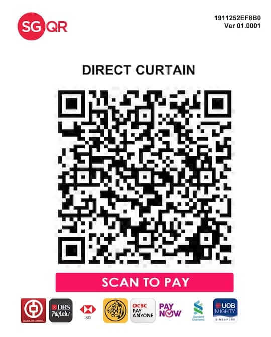 Direct Curtain Payment SG QR Code