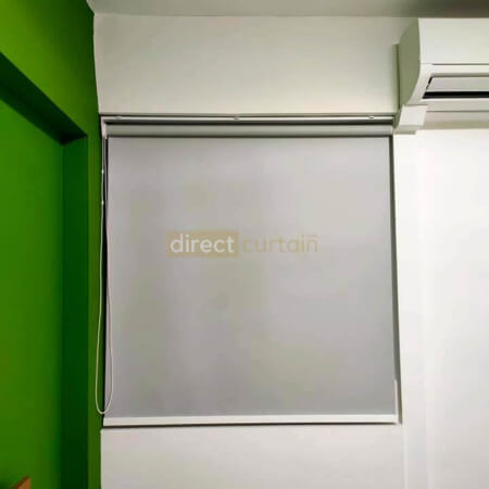 Blockout Roller Blind Cloud Grey closed
