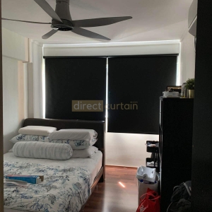 Blackout Roller Blind Midnight Black 1 - East Singapore