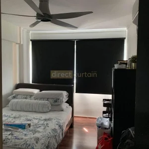 Blackout Roller Blind Midnight Black 1 - East Singapore