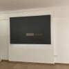 Blackout Roller Blind Shadow Dark Grey in Study Room