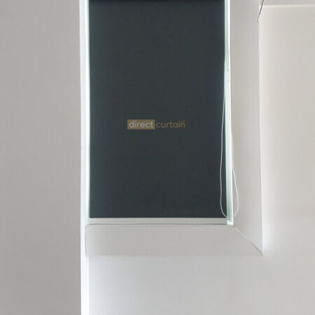 Indoor Blackout Roller Blind Shadow Dark Grey For Aircon Ledge Window