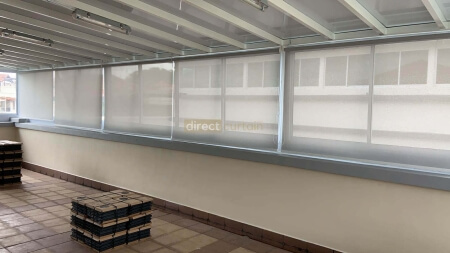 Indoor Sunscreen Roller Blind Grey White