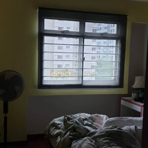 Perforated Roller Blind Black White