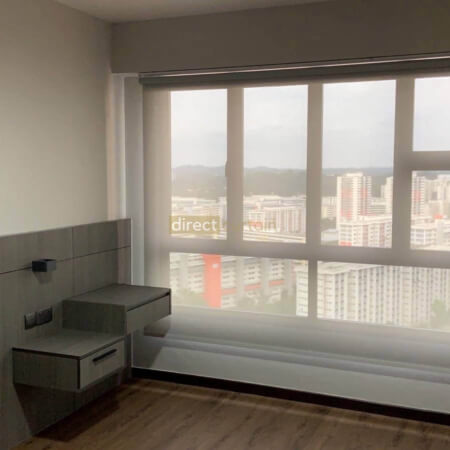 Sunscreen Roller Blind Grey White