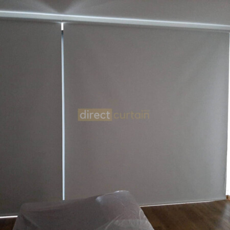 indoor blackout roller blind white bedroom