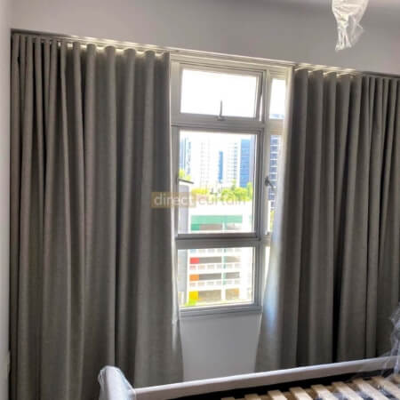 Blackout Night Curtain – Weave Charleston Brown-Ripple-Fold-Curtains