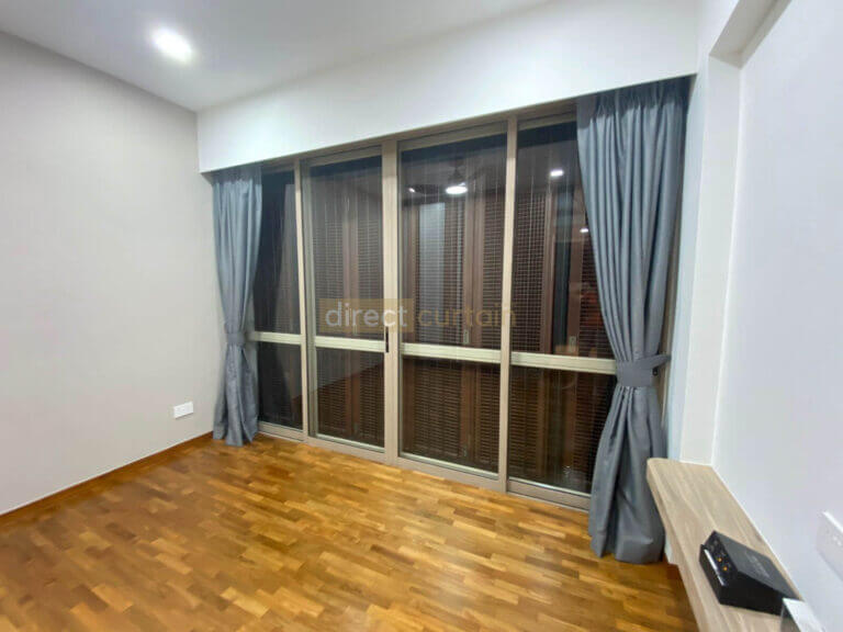 Dim-out Night Curtains Singapore – Bark Pebble Grey opened