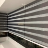 Korean Combi Zebra Blind – Blackout Charcoal Black - night view