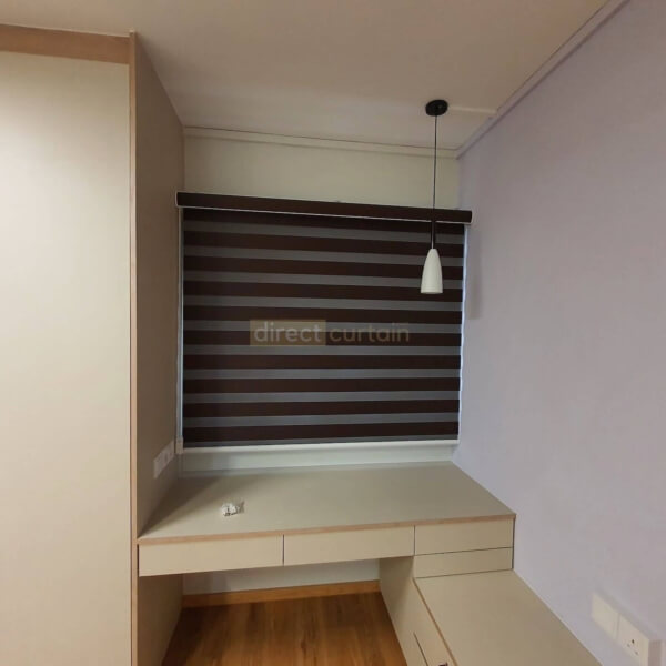 Korean Combi Blind – Blackout Chocolate Brown