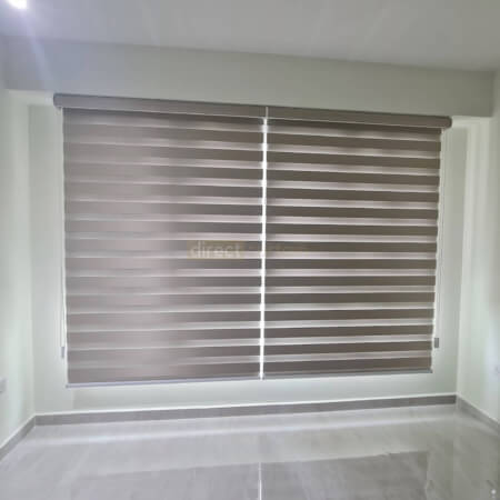 Korean Combi Blind – Blackout Oxford Ash Beige in Living Room - CZ 2801