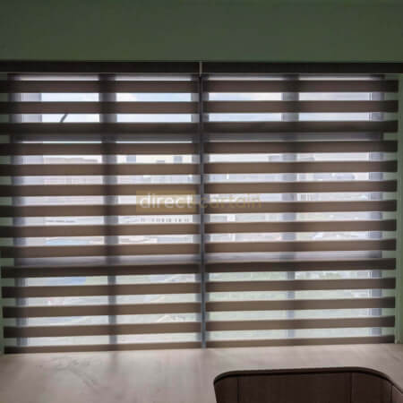 Korean Combi Zebra Blind – Dim-out Shadow Grey