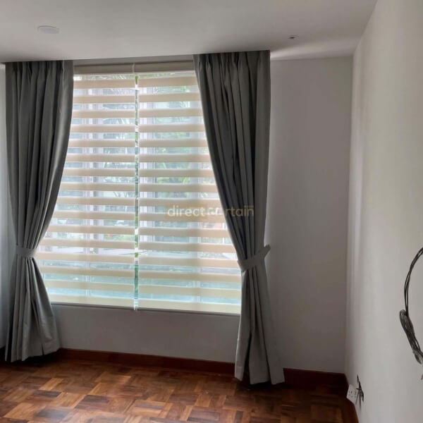 Korean Dual Combi Blind – Basic Dim-out Light Beige