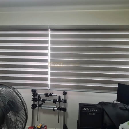 Korean Zebra Blind – Blackout Oxford Ash Beige