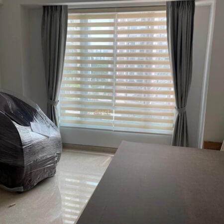 Korean Zebra Combi Blind – Basic Dim-out Light Beige