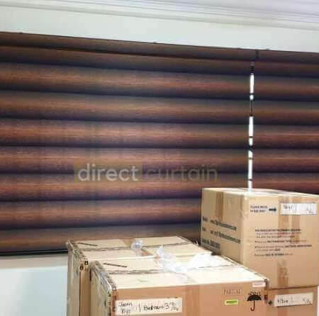 Korean Zebra Combi Blinds – Gradation Brown Black