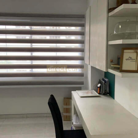 Korean Zebra Rainbow Blinds – Gradation White Grey