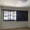 Korean Zebra Rainbow Combi Blind – Blackout Charcoal Black half closed-watermark