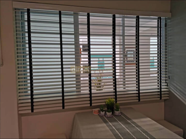 PVC Venetian Blind - Bright White - 50mm - Dining Room