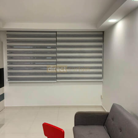 Zebra Blind - Gradation White Grey