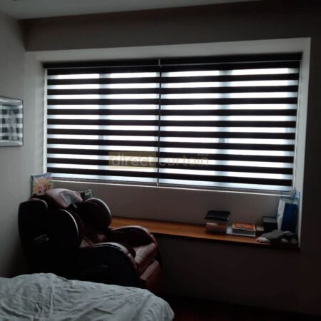 Zebra Blind – Blackout Chocolate Brown