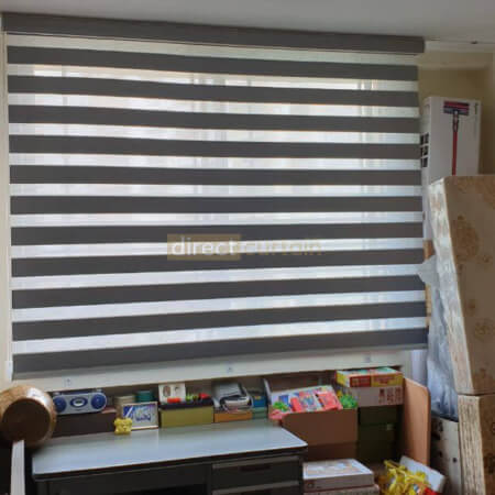 Korean Combi Rainbow Zebra Blind – Blackout Oxford Grey