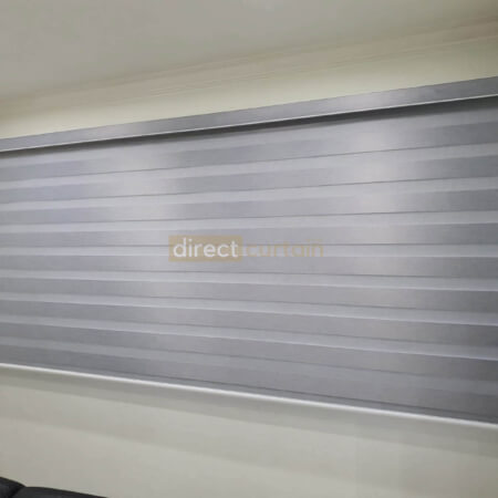 Korean Combi Blind – Blackout Oxford Grey Closed