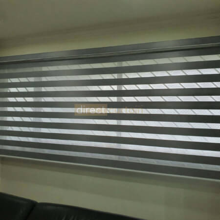 Korean Combi Blind – Blackout Oxford Grey Opened