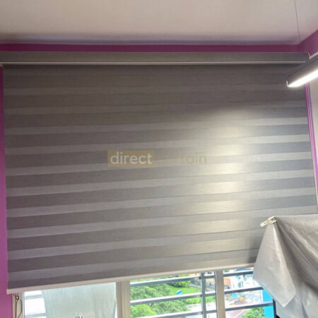 Korean Combi Blind – Oxford Grey SKU KBBO804 closed