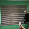Korean Combi Blind – Oxford Pavillion Grey Brown SKU KBBO802 rolled down