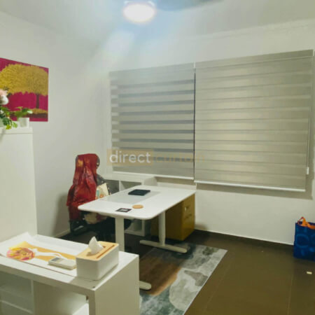 Korean Combi Rainbow Blind – Blackout Oxford Pavilion Grey Brown